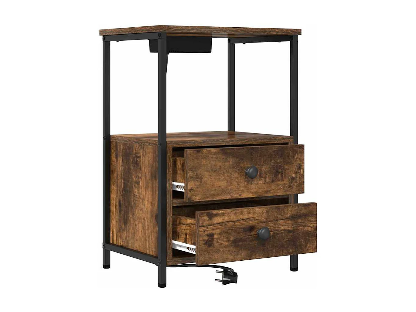 Nachttisch-Beistelltisch Geräucherte Eiche 40 x 31 x 60 cm Holzwerkstoff SHL95905