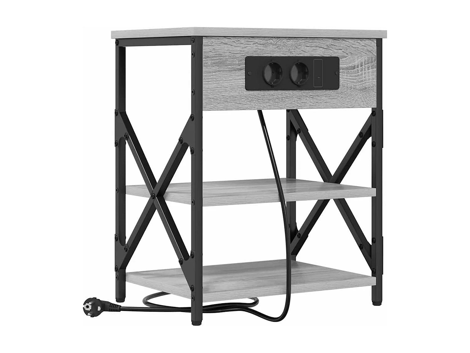 Comodini 2 pz | Tavolino da notte Grigio Sonoma 41x31x51 cm SHL8632