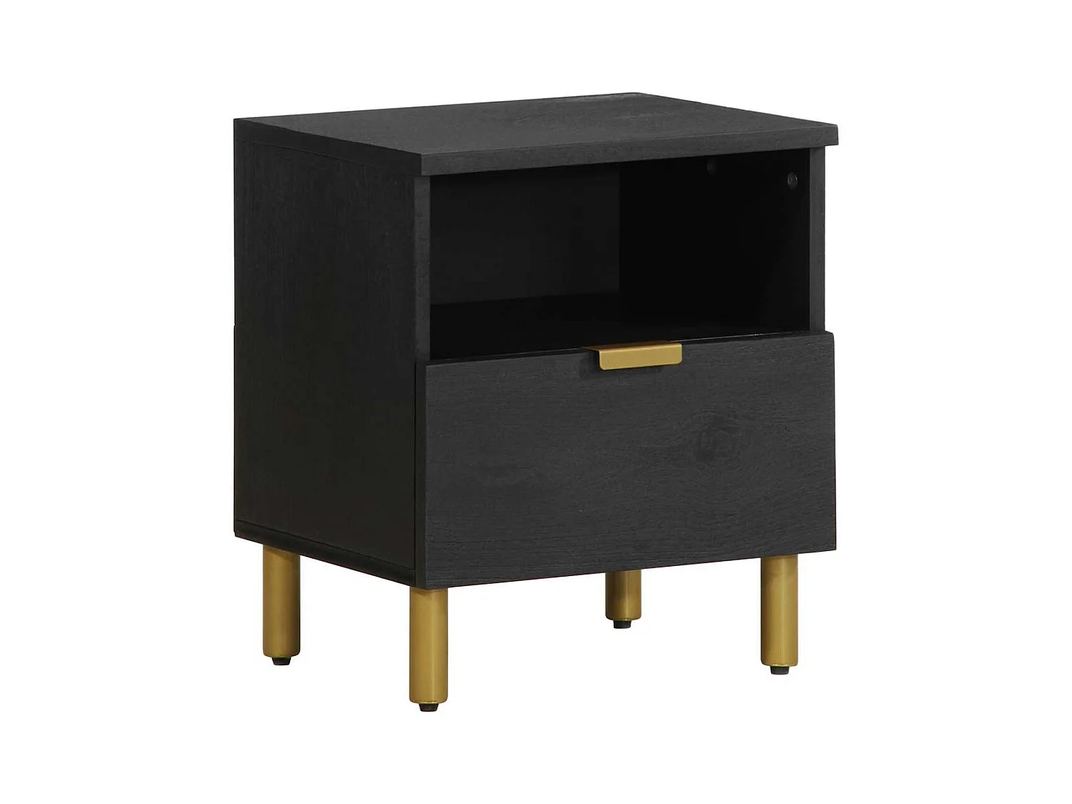 Table de chevet-Table d'appoint-Table de Nuit noir 40x33x46 cm bois d'ingénierie