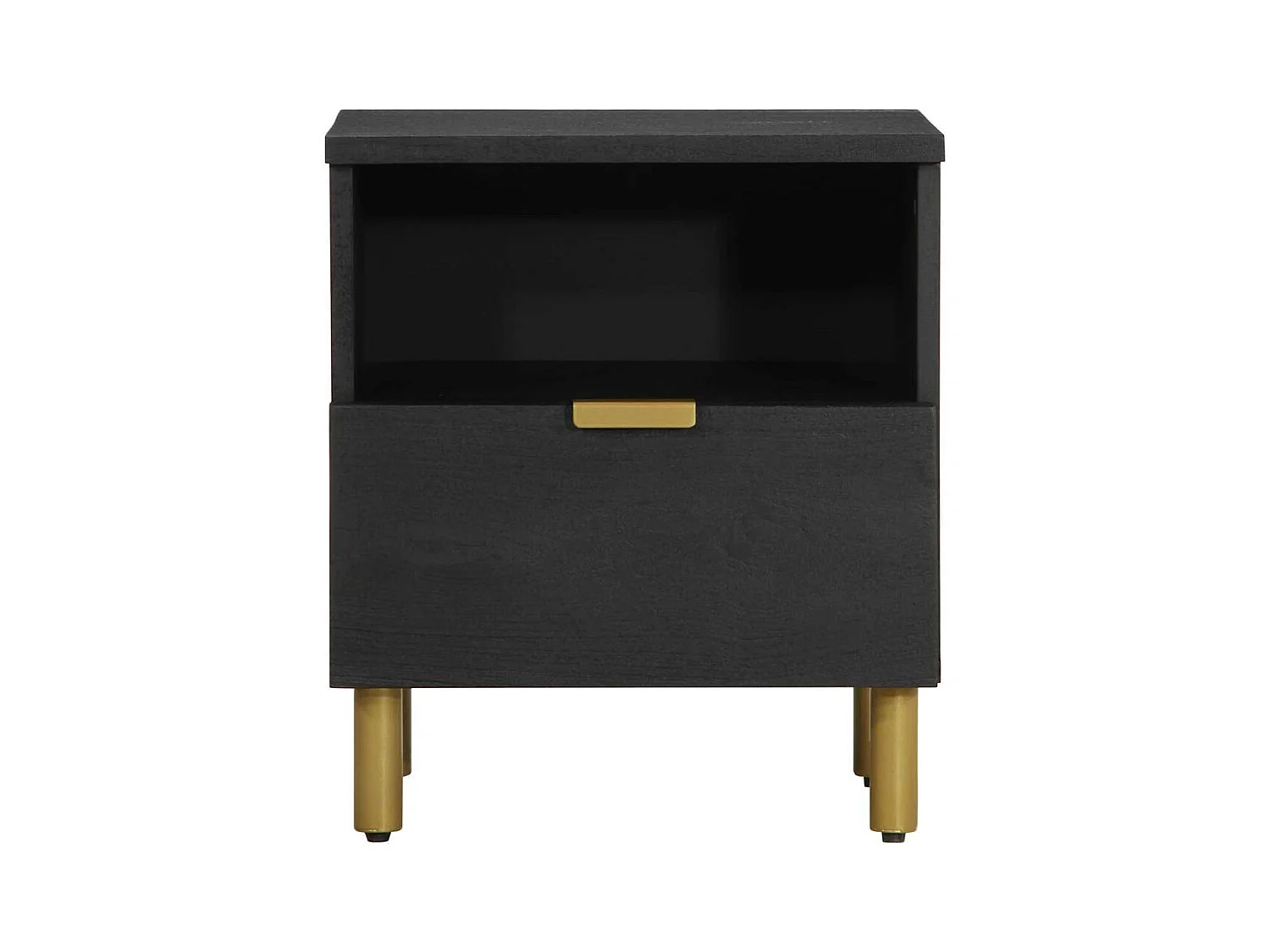 Table de chevet-Table d'appoint-Table de Nuit noir 40x33x46 cm bois d'ingénierie