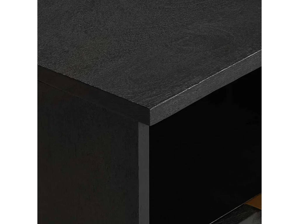 Table de chevet-Table d'appoint-Table de Nuit noir 40x33x46 cm bois d'ingénierie