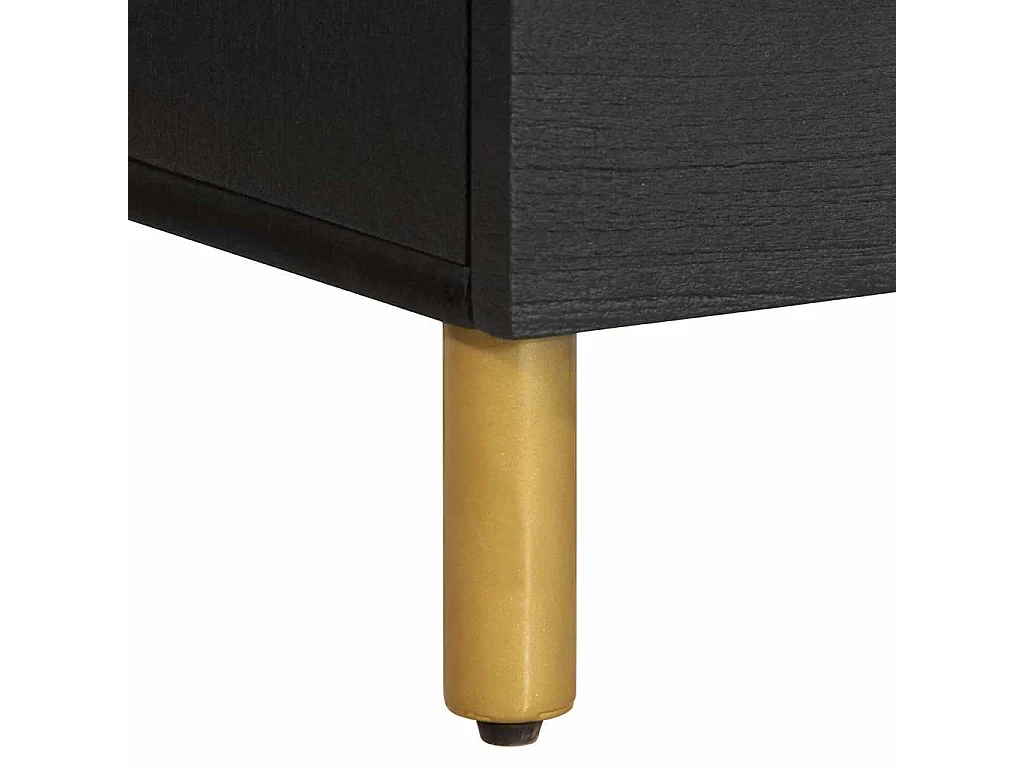 Mesa de Cabeceira | Mesa de Cama 40x33x46 cm derivados de madeira preto