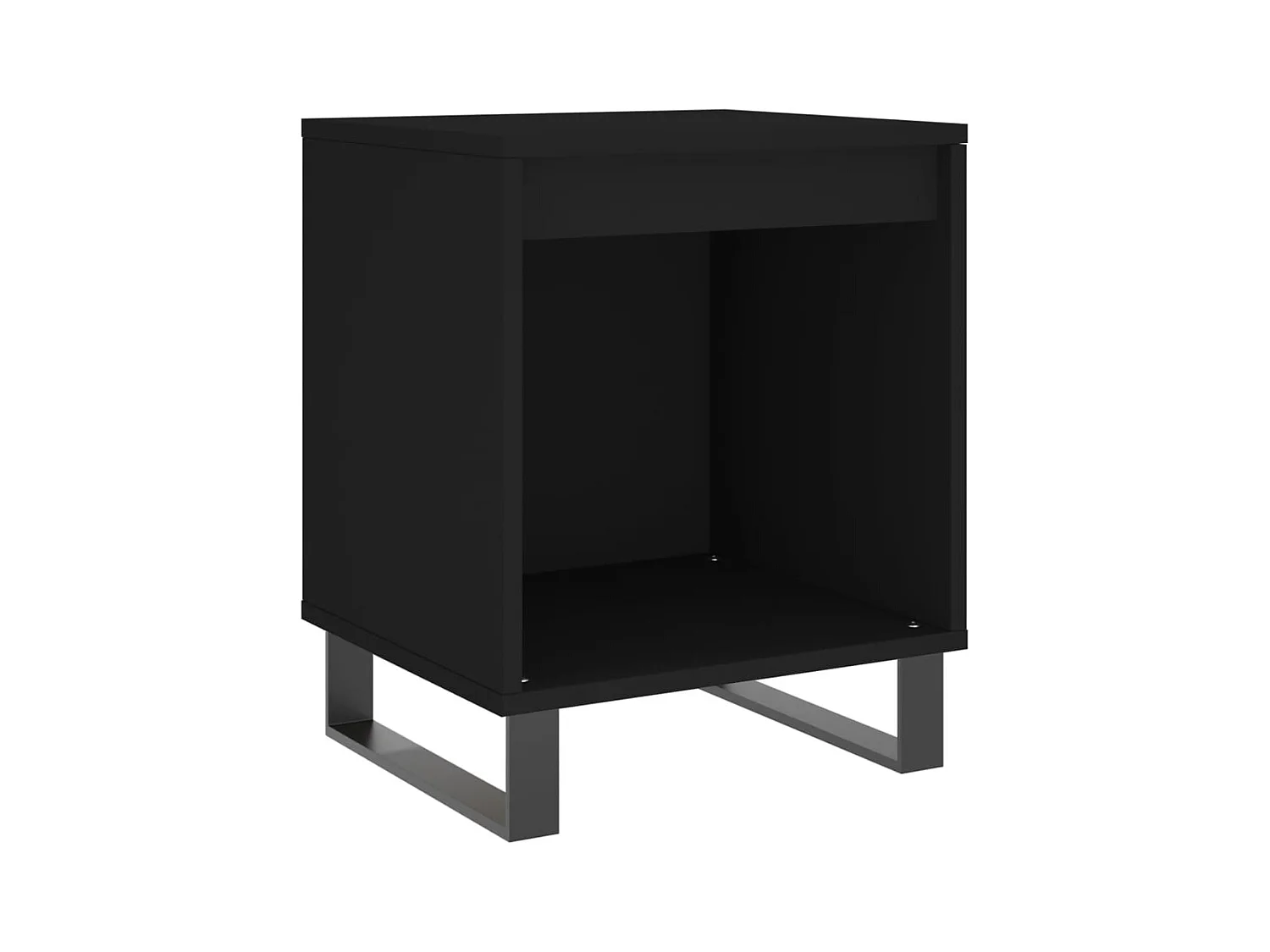 Mesitas de noche | Mesilla de noche 2 uds madera de ingeniería negro 40x35x50 cm