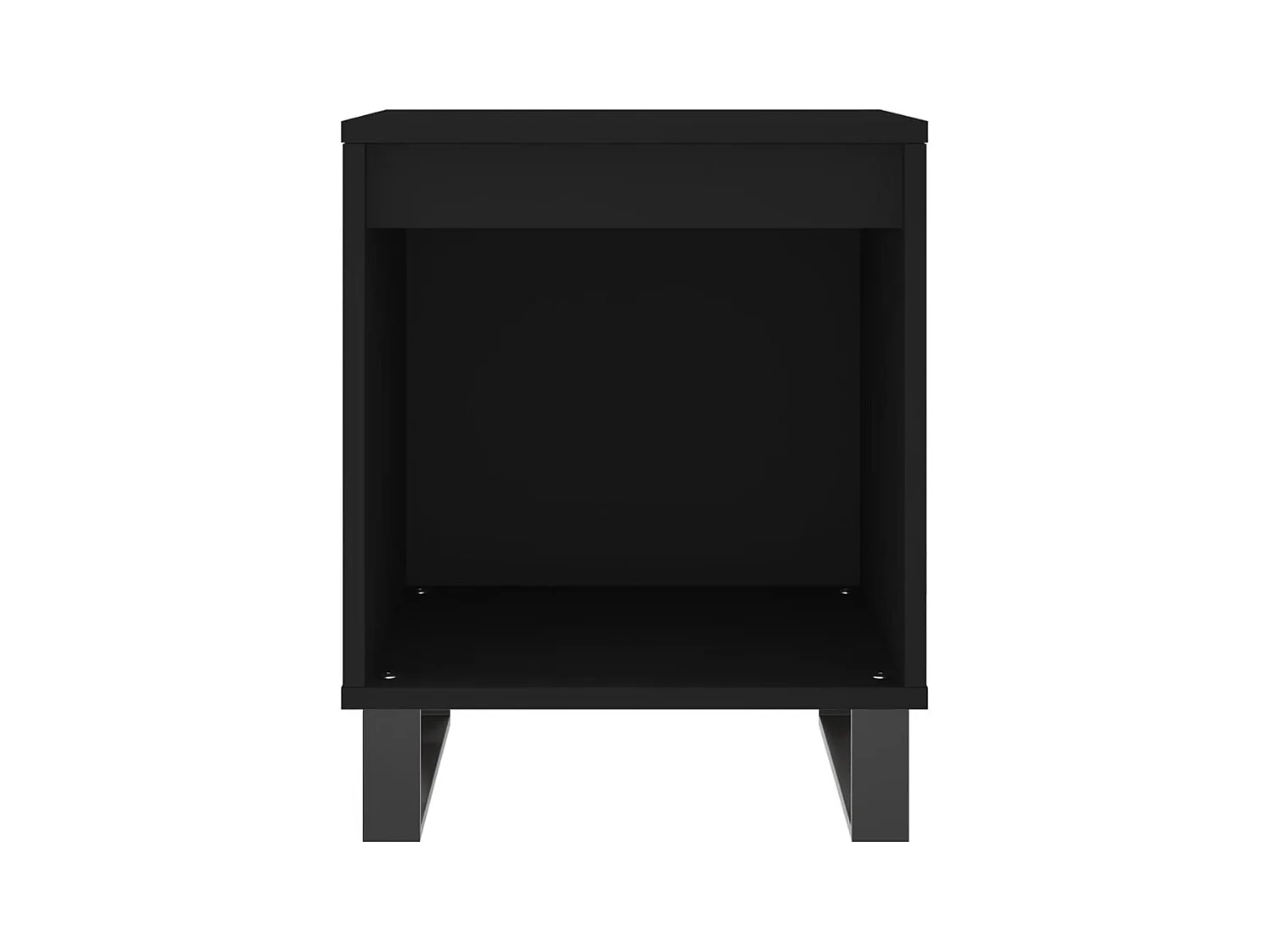 Mesitas de noche | Mesilla de noche 2 uds madera de ingeniería negro 40x35x50 cm