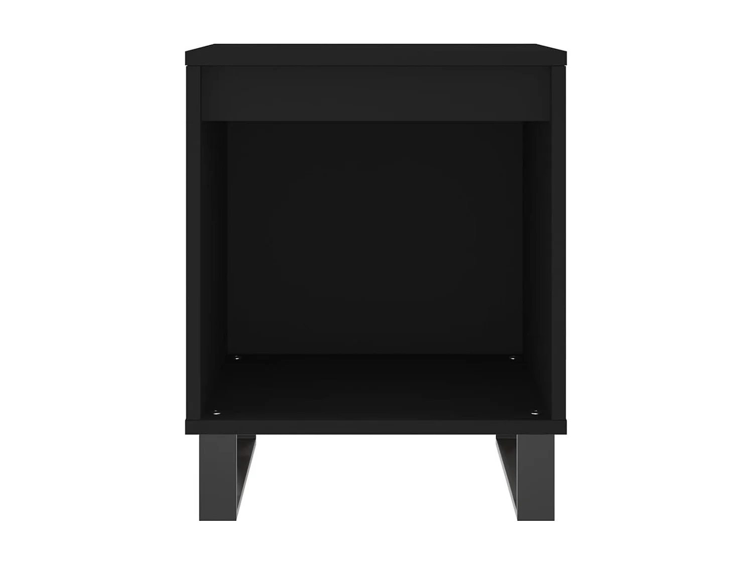 Nachttisch 2er Set-Beistelltisch-Nachttischkommode Schwarz 40x35x50 cm Holzwerkstoff SHL77515