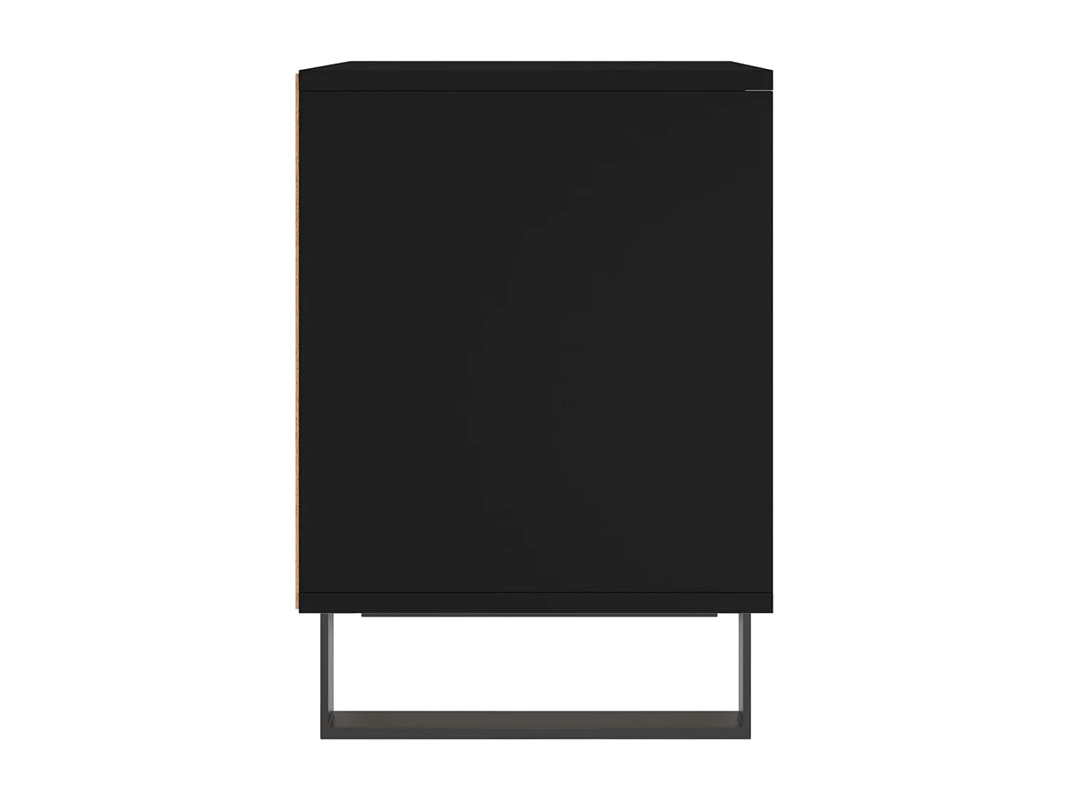 Nachttisch 2er Set-Beistelltisch-Nachttischkommode Schwarz 40x35x50 cm Holzwerkstoff SHL77515