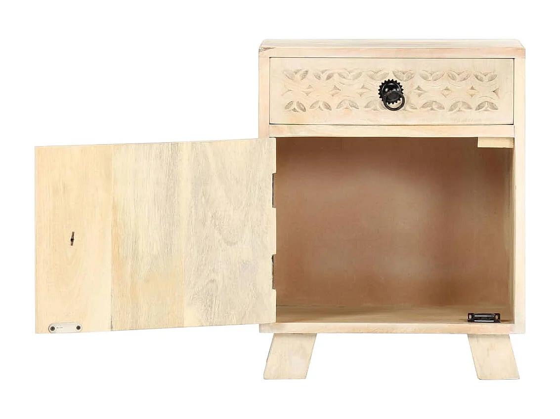 Nachttisch-Beistelltisch 40 x 30 x 50 cm Massivholz Mango SHL33334