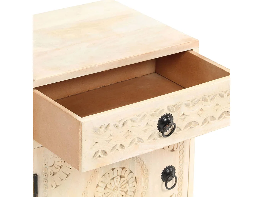 Nachttisch-Beistelltisch 40 x 30 x 50 cm Massivholz Mango SHL33334