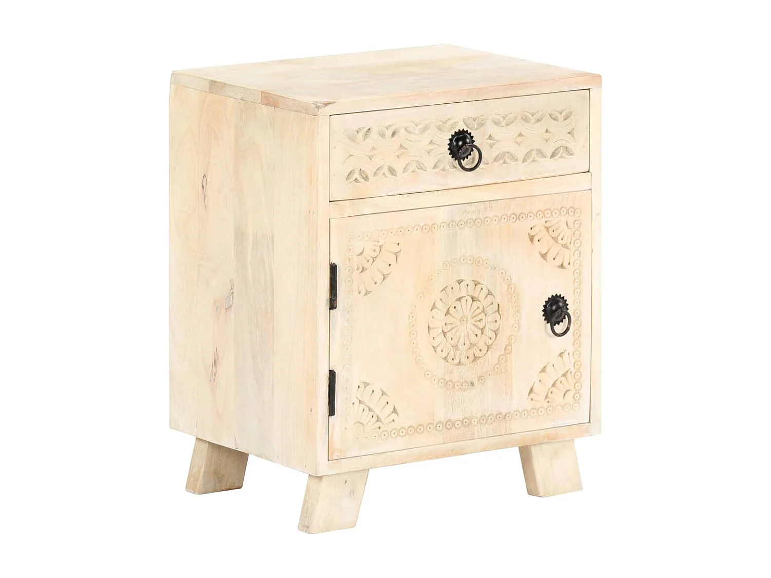 Nachttisch-Beistelltisch 40 x 30 x 50 cm Massivholz Mango SHL33334