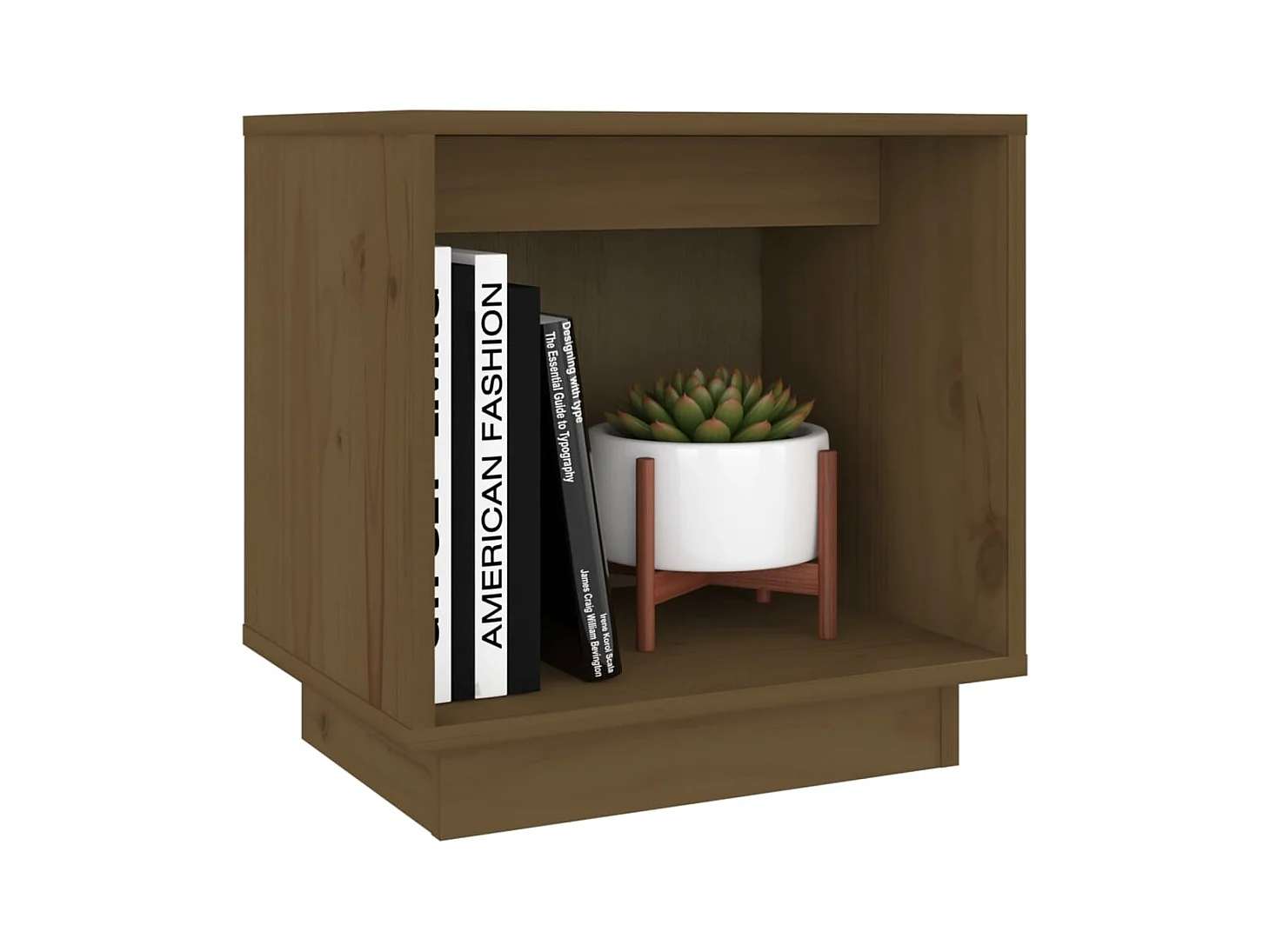 Mesitas de noche | Mesilla de noche 2 uds madera de pino marrón miel 40x30x40 cm