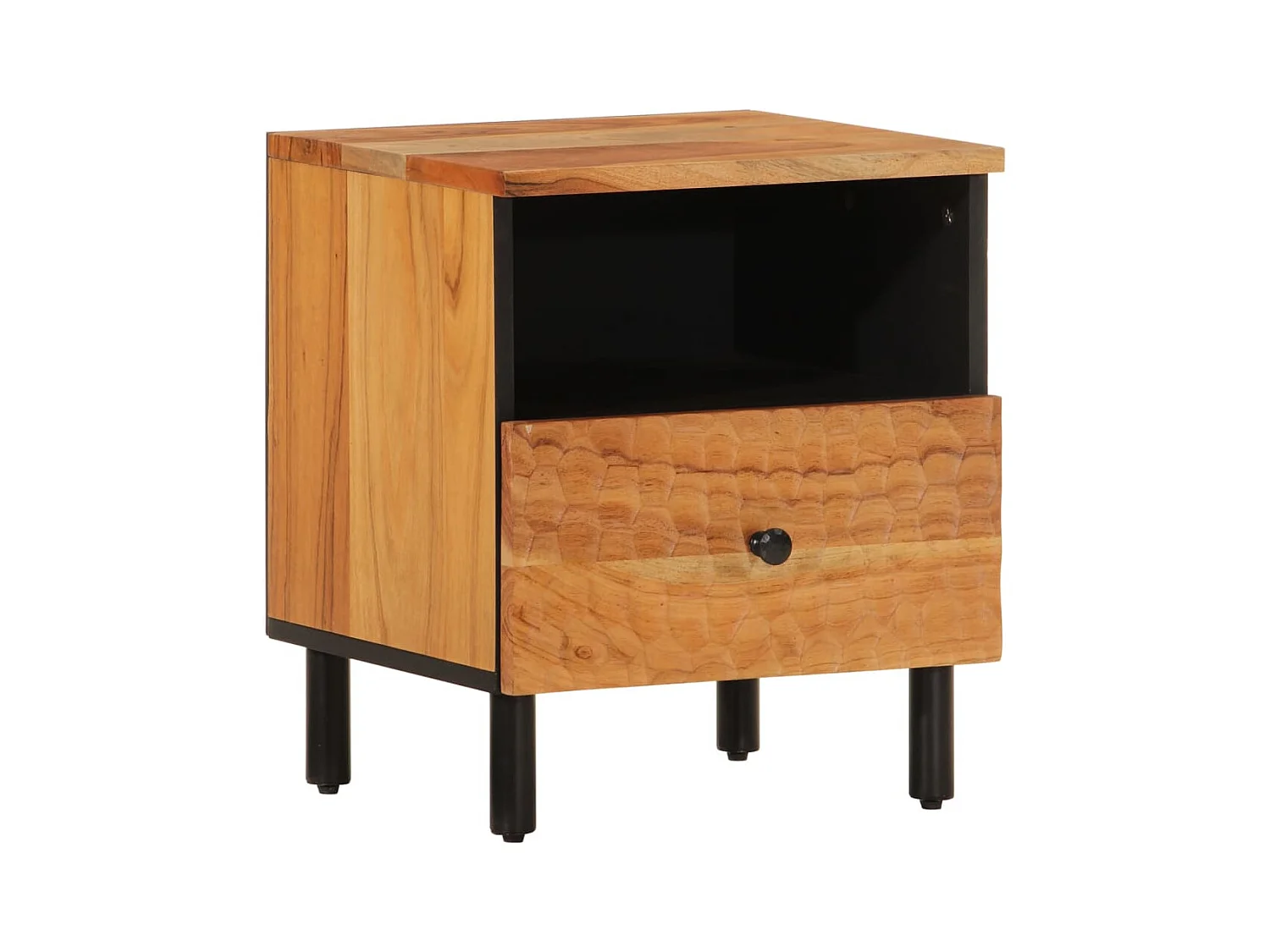 Mesitas de noche | Mesilla de noche 2 uds madera maciza de acacia 40x33x46 cm