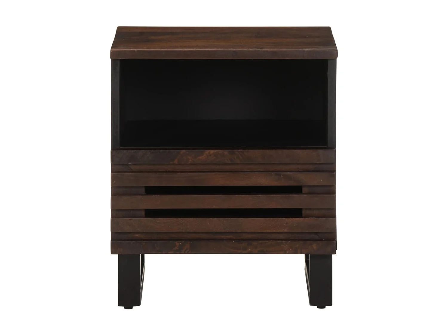 Nachttisch 2er Set-Beistelltisch 40x34x46 cm Massivholz Mango SHL11263