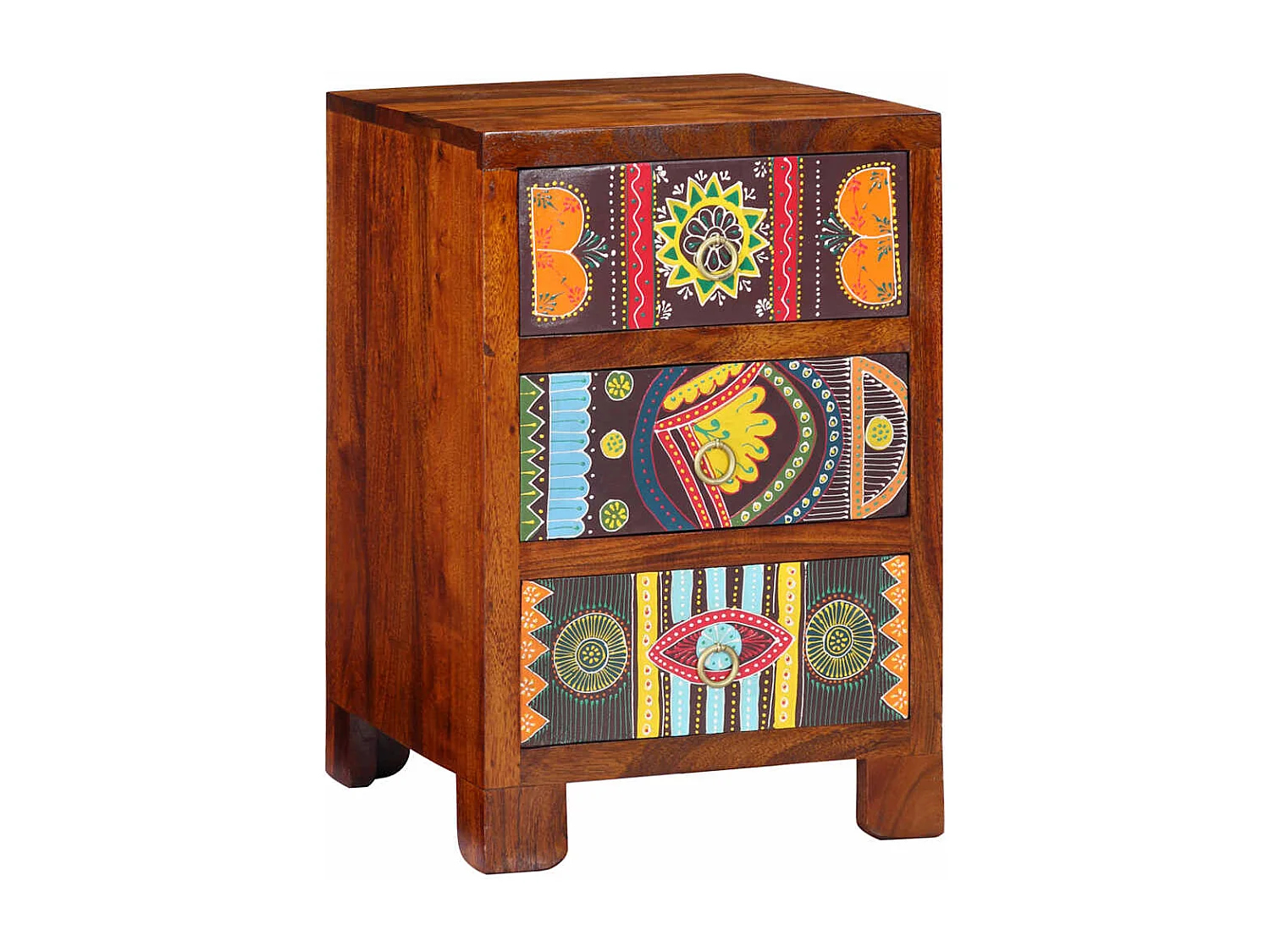 Table de chevet-Petite Table d'appoint 40x40x60 cm bois d'acacia massif