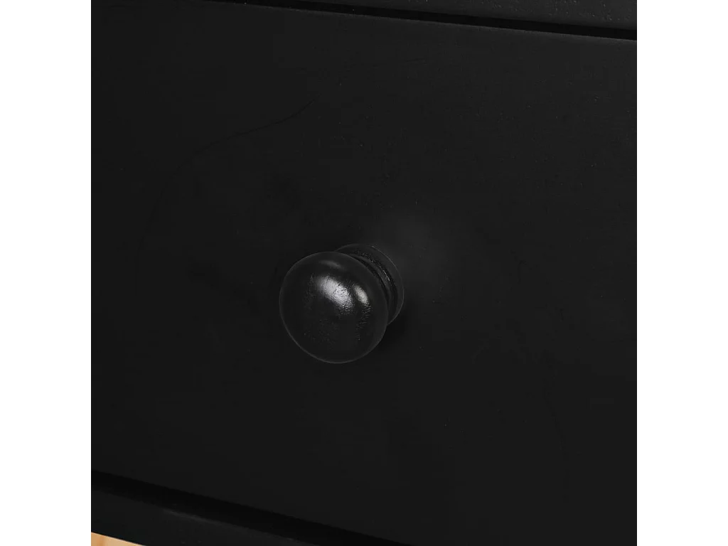 Mesitas de noche | Mesilla de noche 2 uds. madera maciza de pino 40x30x61 cm negro