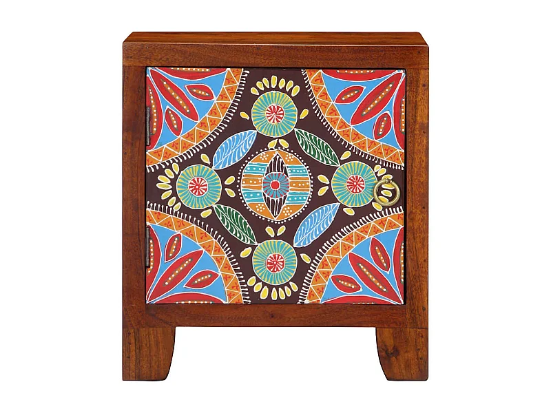 Mesita de noche | Mesilla de noche 2 uds 40x30x45 cm madera maciza de acacia