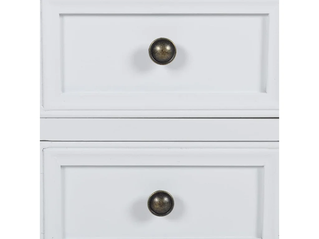 Nachttisch-Beistelltisch mit 2 Schubladen MDF Weiß SHL75623