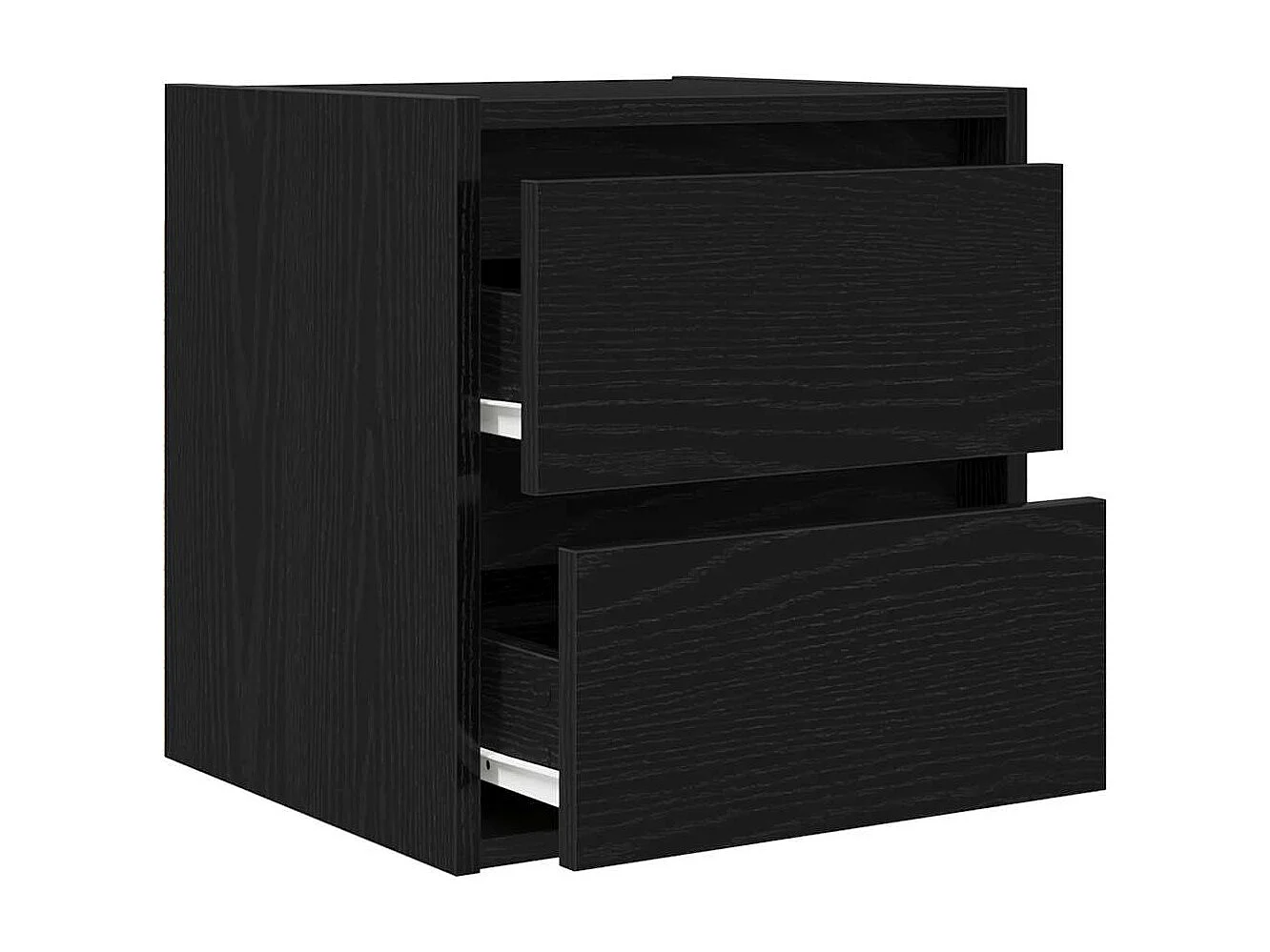 Mesilla de noche | Mesita de noche de pared roble negro 38x34x40 cm