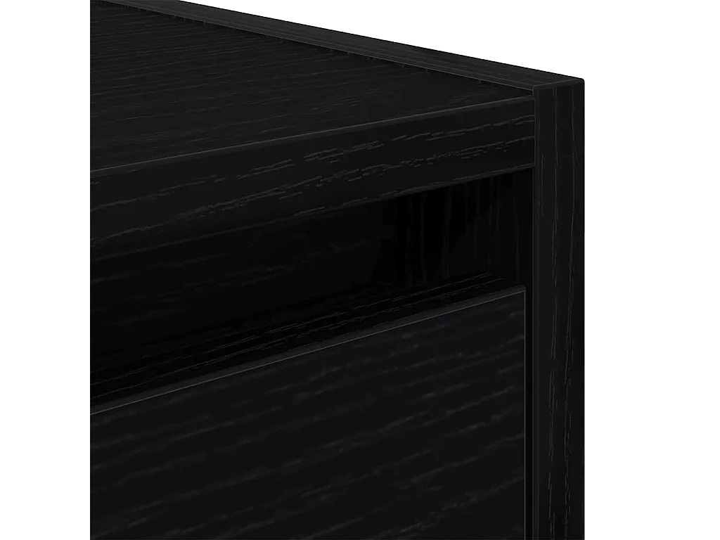 Nachttisch hängend | Wand-Nachttisch Schwarz Eichen-Optik 38x34x40 cm SHL70886