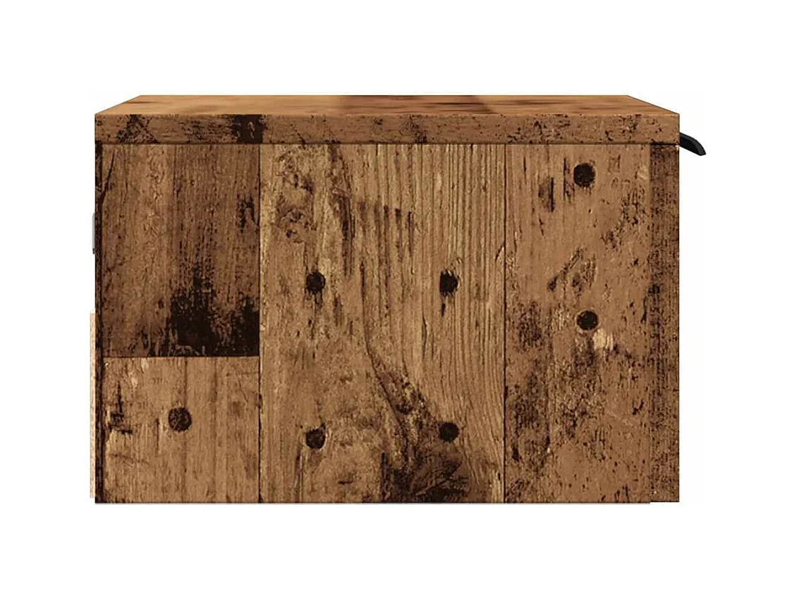 Tables de chevet flottantes 2 pcs vieux bois 34x30x20 cm