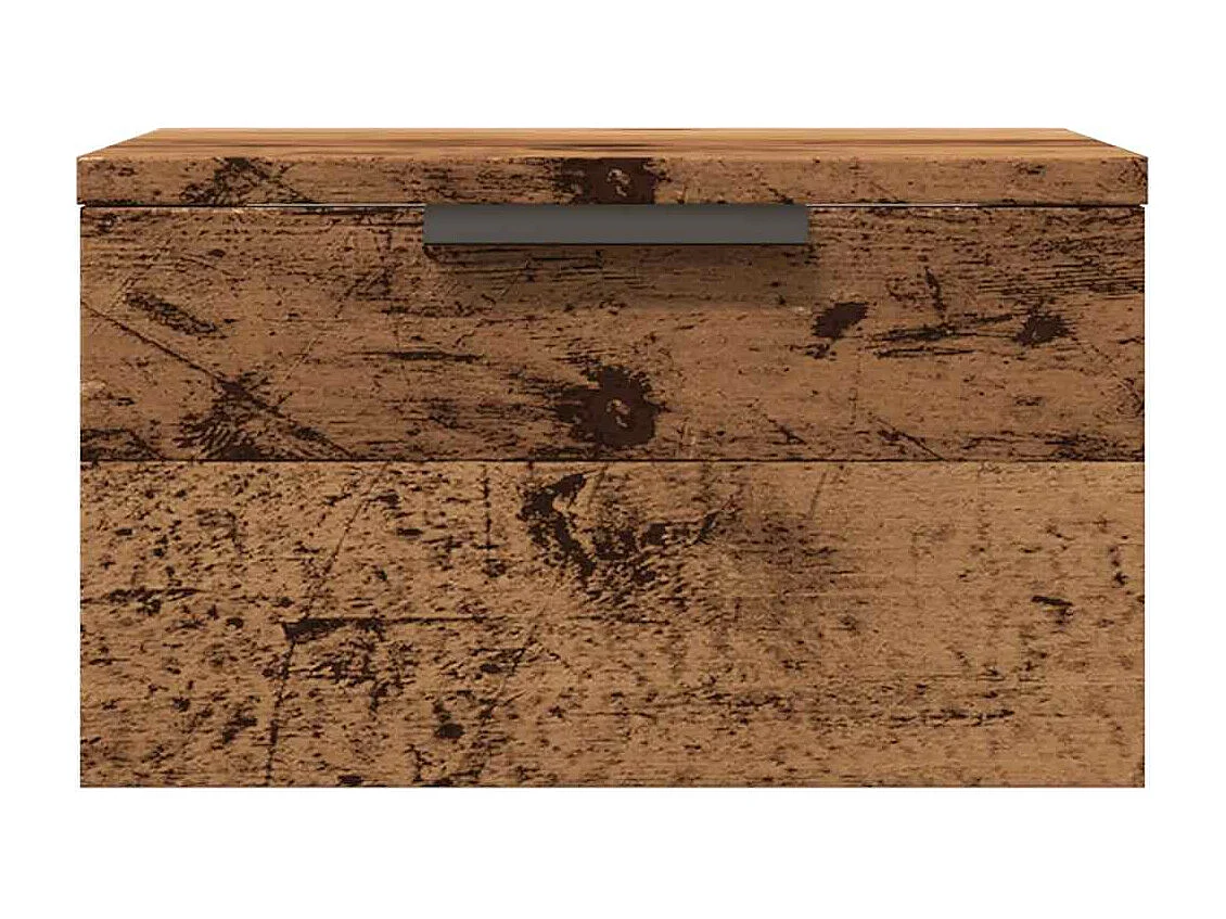 Mesitas de noche | Mesilla de noche de pared 2 uds madera envejecida 34x30x20 cm