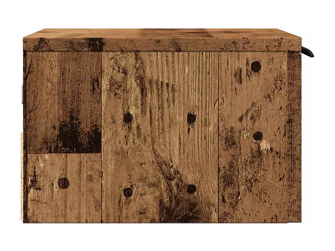 Mesitas de noche | Mesilla de noche de pared 2 uds madera envejecida 34x30x20 cm