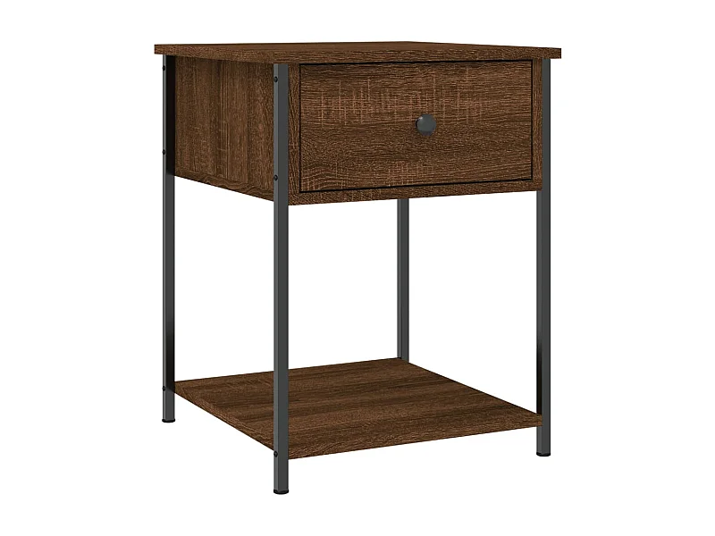 Table de chevet-Table d'appoint-Table de nuit chêne marron 44x45x58 cm bois d'ingénierie