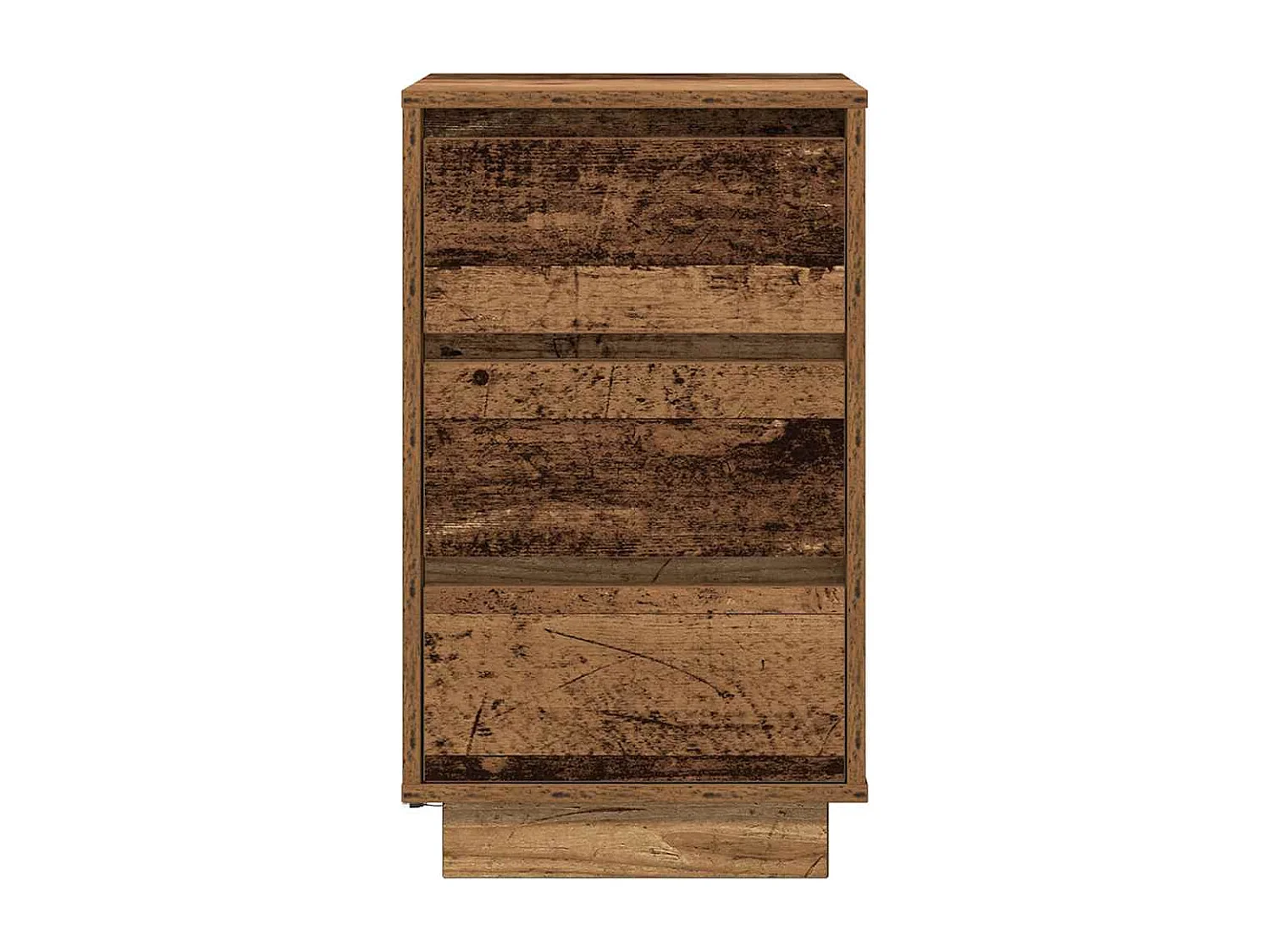 Mesilla de noche | Mesita de noche con luces LED madera vieja 38x34x65 cm