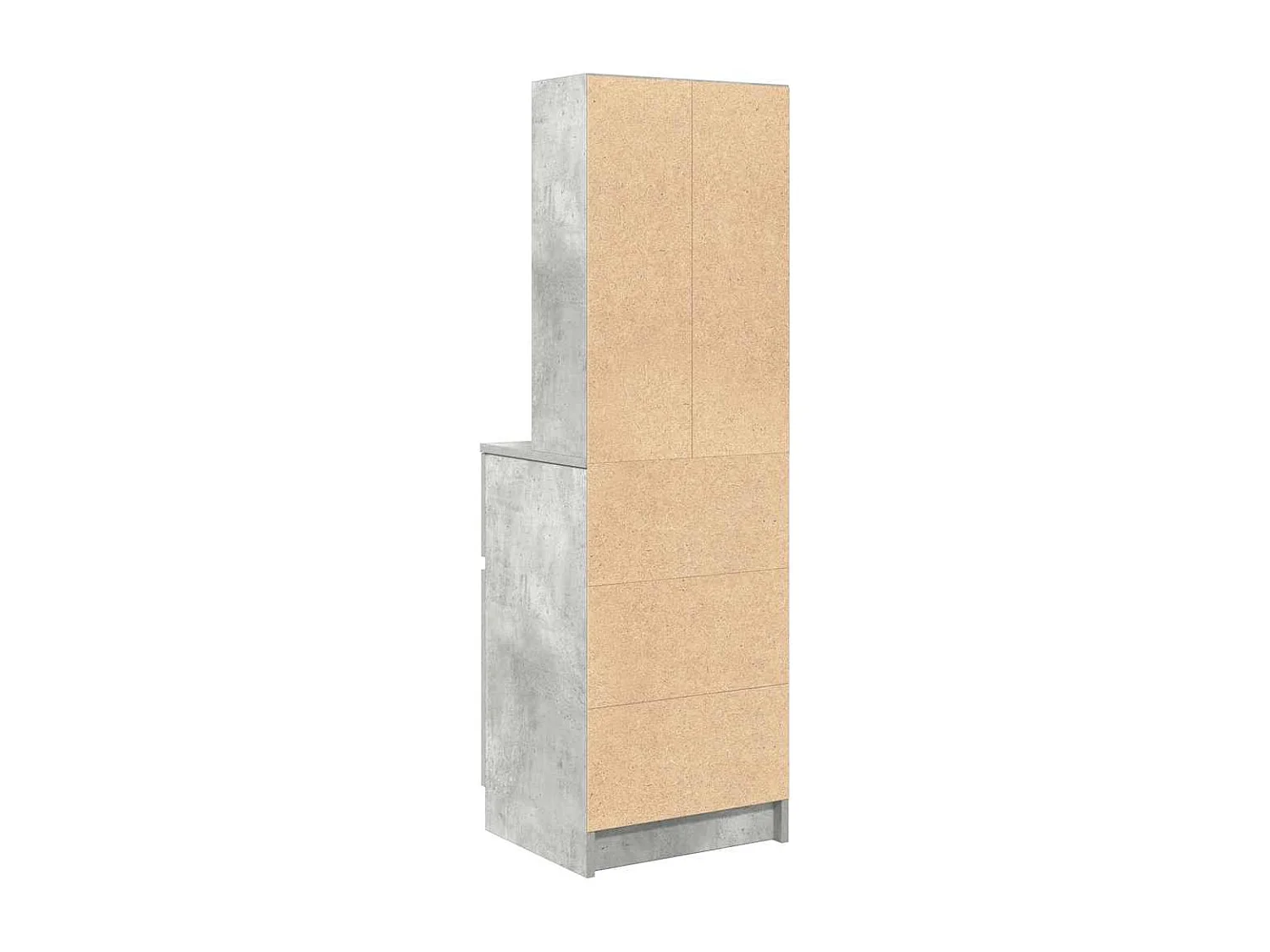 Nachttisch-Beistelltisch Betongrau 39x35x125 cm Holzwerkstoff SHL21288
