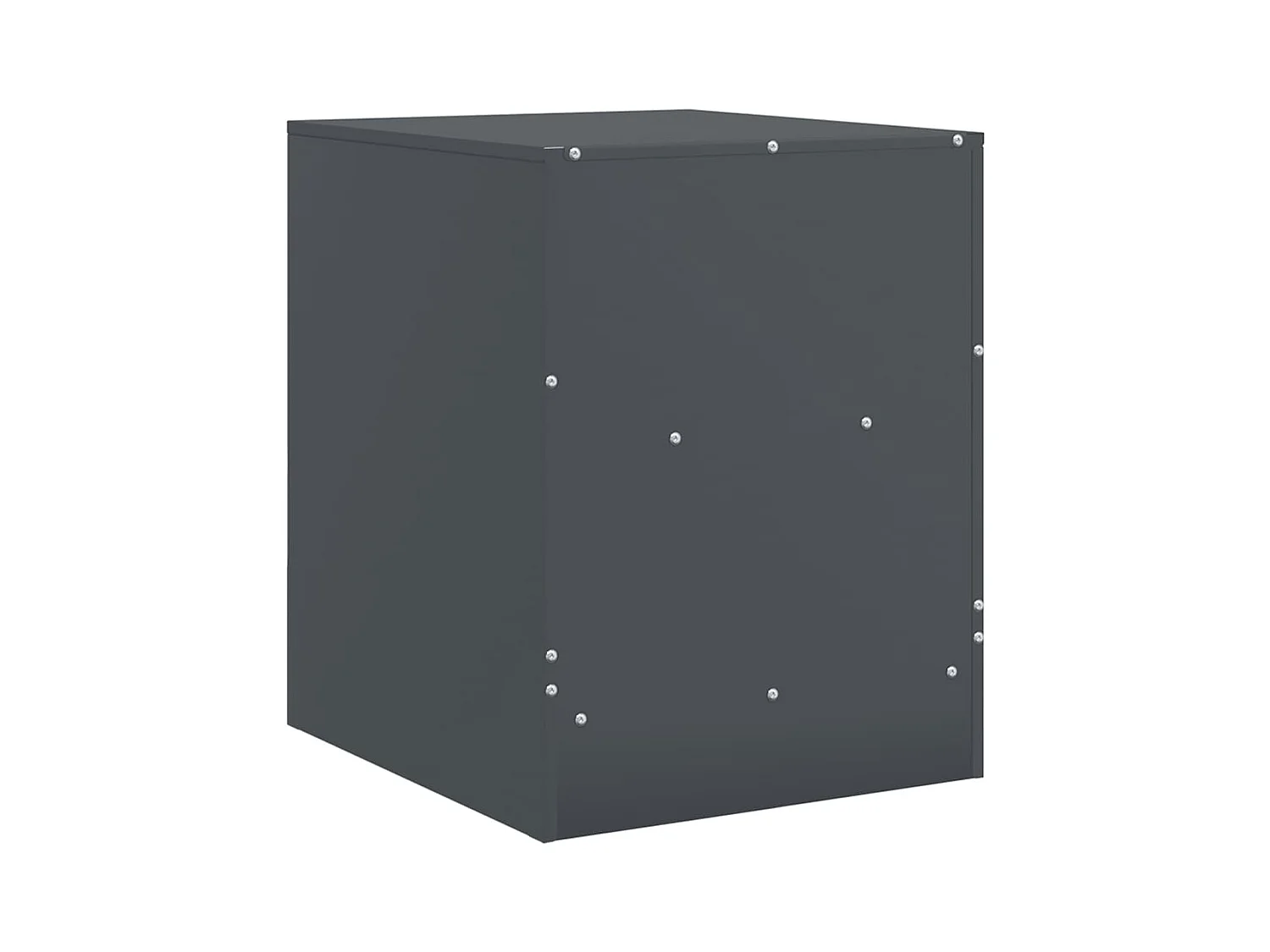 Tables de chevet lot de 2 avec tiroirs anthracite 34,5x39x44 cm acier