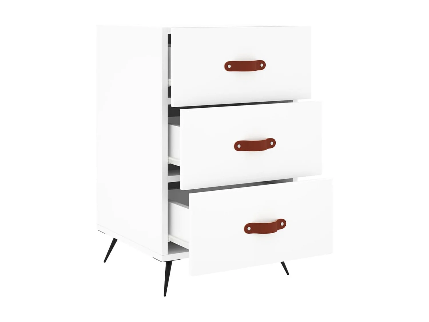 Nachttisch-Beistelltisch Weiß 40x40x66 cm Holzwerkstoff SHL94339