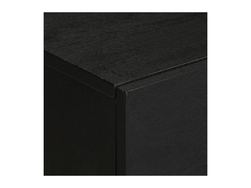 Mesita de noche | Mesilla de noche madera de ingeniería negra 50x33x60 cm