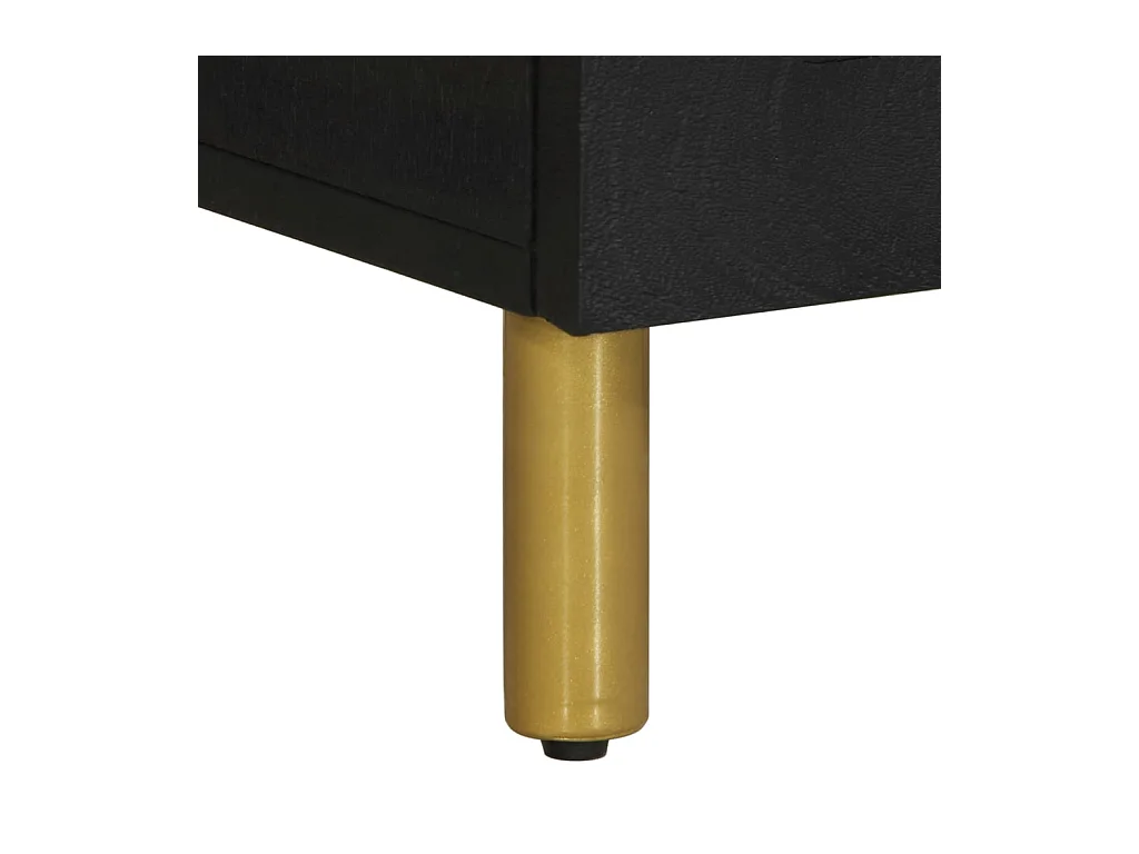 Mesita de noche | Mesilla de noche madera de ingeniería negra 50x33x60 cm