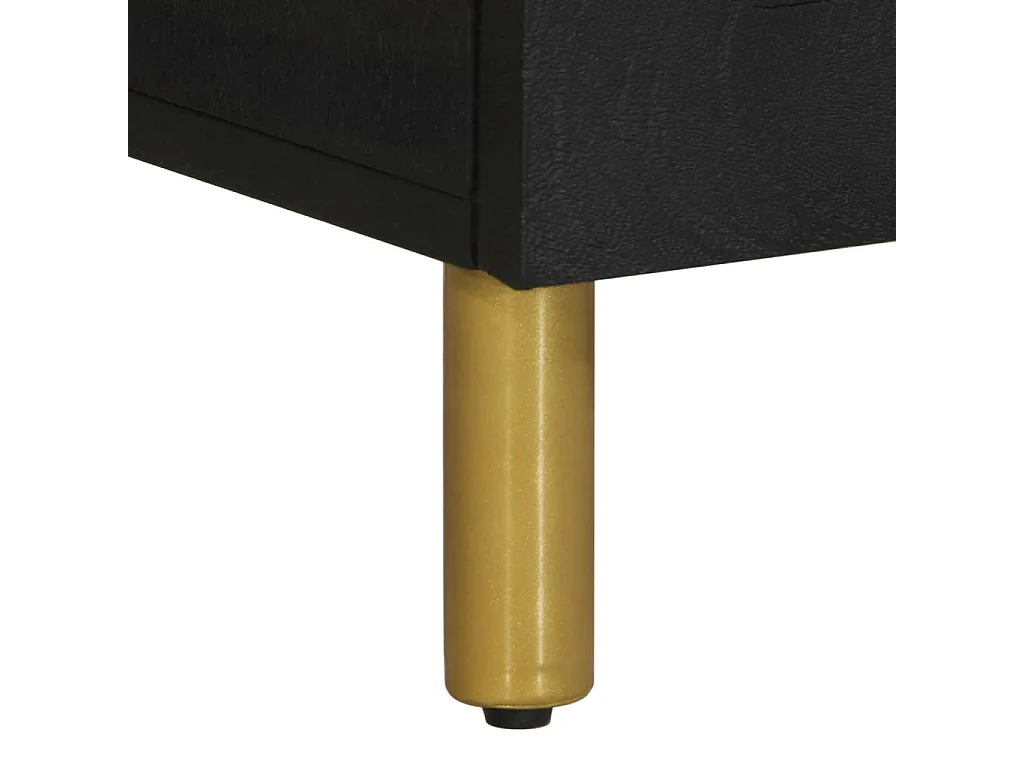 Nachttisch-Beistelltisch Schwarz 50x33x60 cm Holzwerkstoff SHL73443