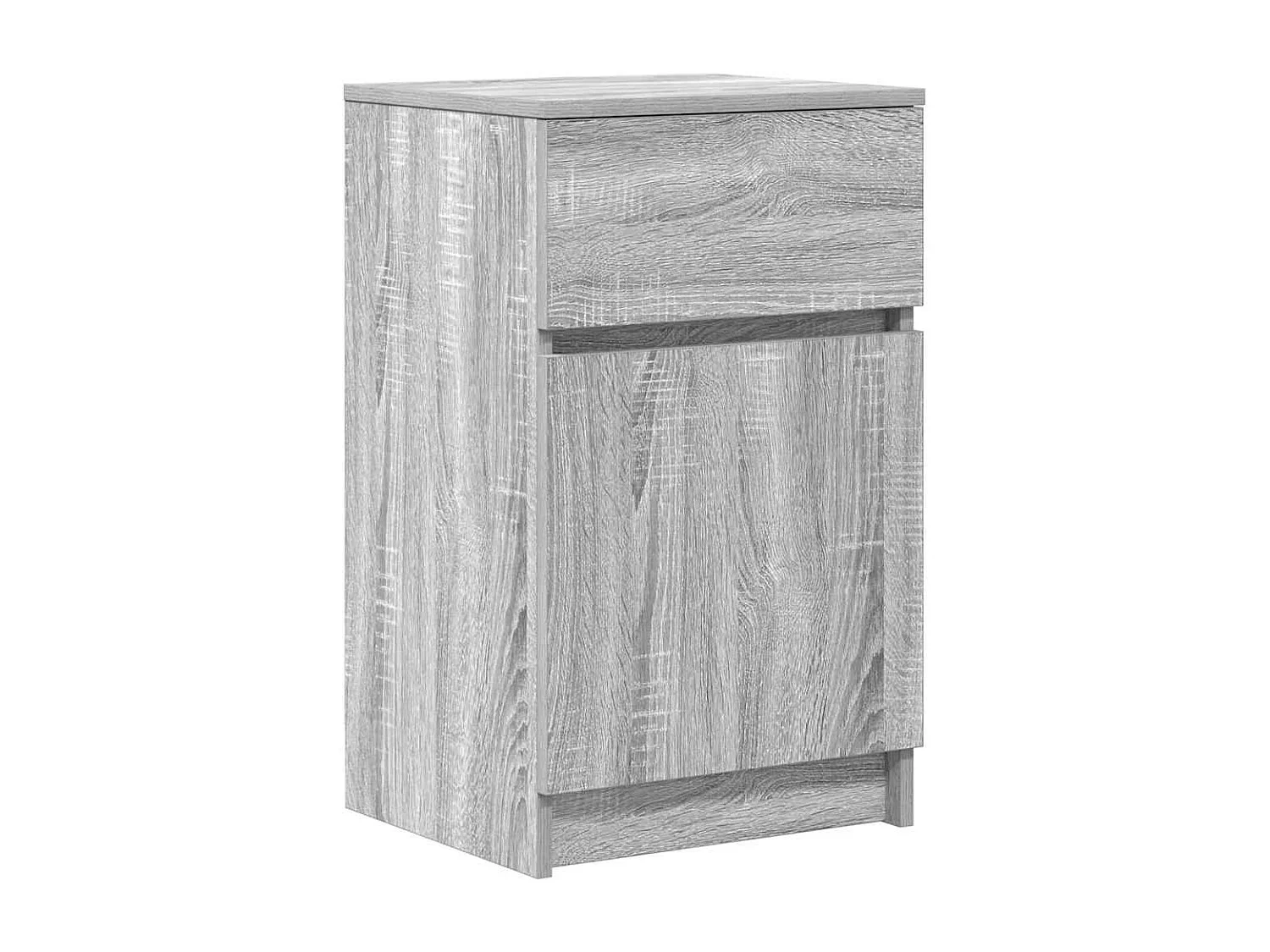 Mesilla de noche | Mesita de noche gris Sonoma 39x35x65 cm madera de ingeniería