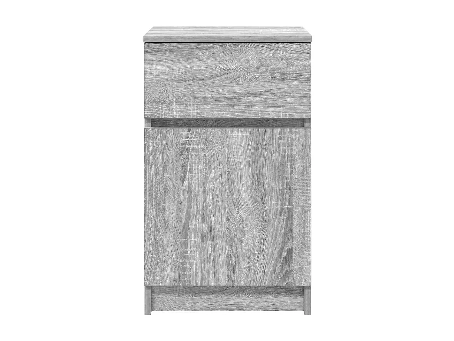 Mesilla de noche | Mesita de noche gris Sonoma 39x35x65 cm madera de ingeniería