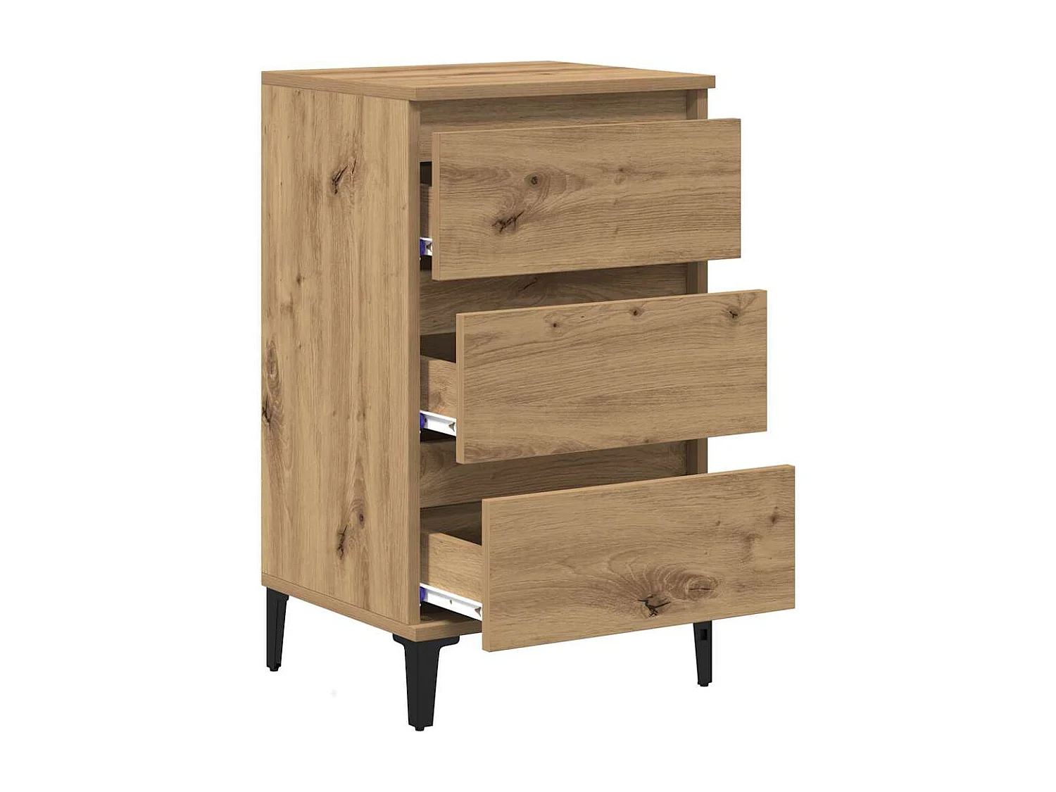 Mesita de Noche | Armario de Noche | Mesilla de noche con cajón Roble artisan 40x35x70 cm