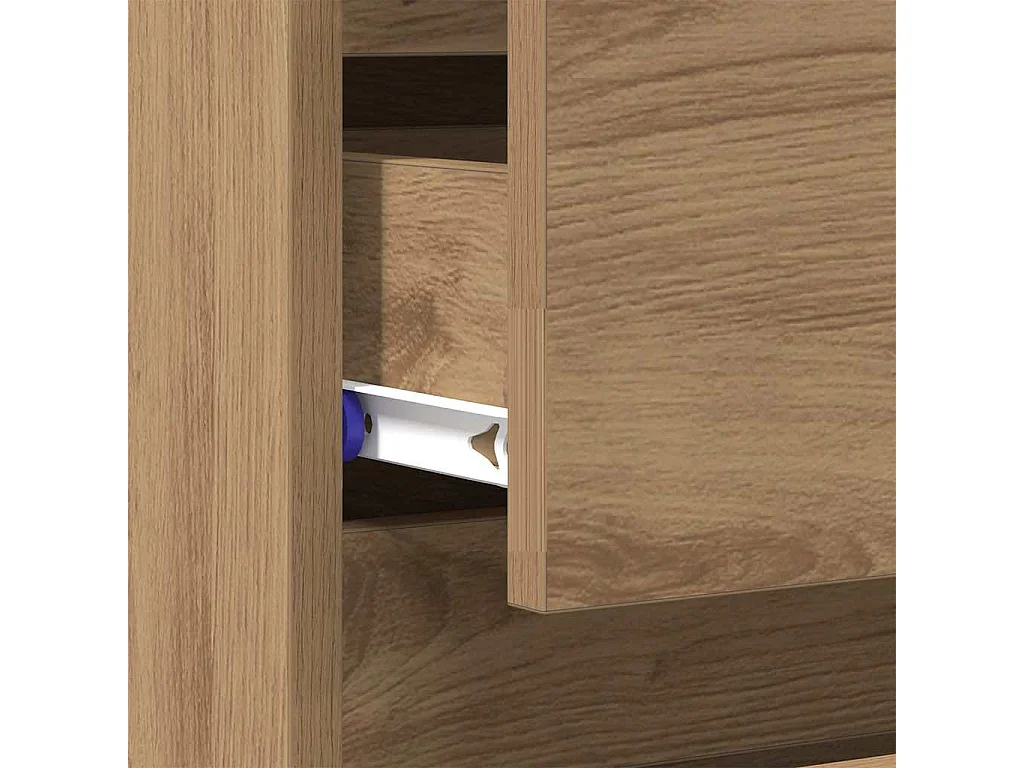 Mesita de Noche | Armario de Noche | Mesilla de noche con cajón Roble artisan 40x35x70 cm