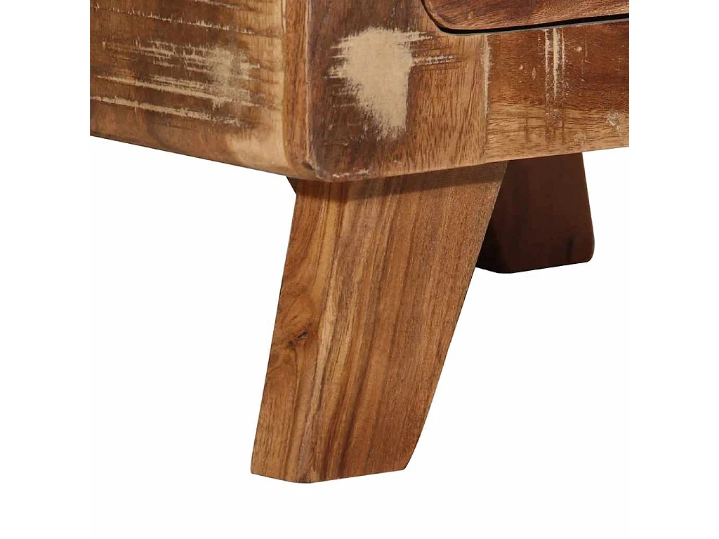 Mesilla de noche | Mesita de noche 2 uds 37x32x50 cm madera maciza reciclada