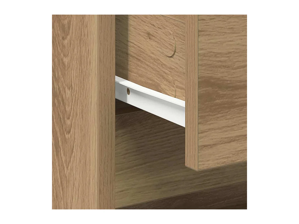 Mesita de Noche | Armario de Noche | Mesilla de noche con cajón Roble artisan 45x34x44.5 cm