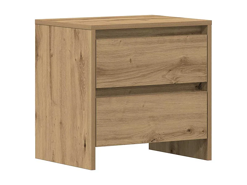 Table de chevet-Table d'appoint avec tiroir chêne artisanal 45x34x44.5 cm