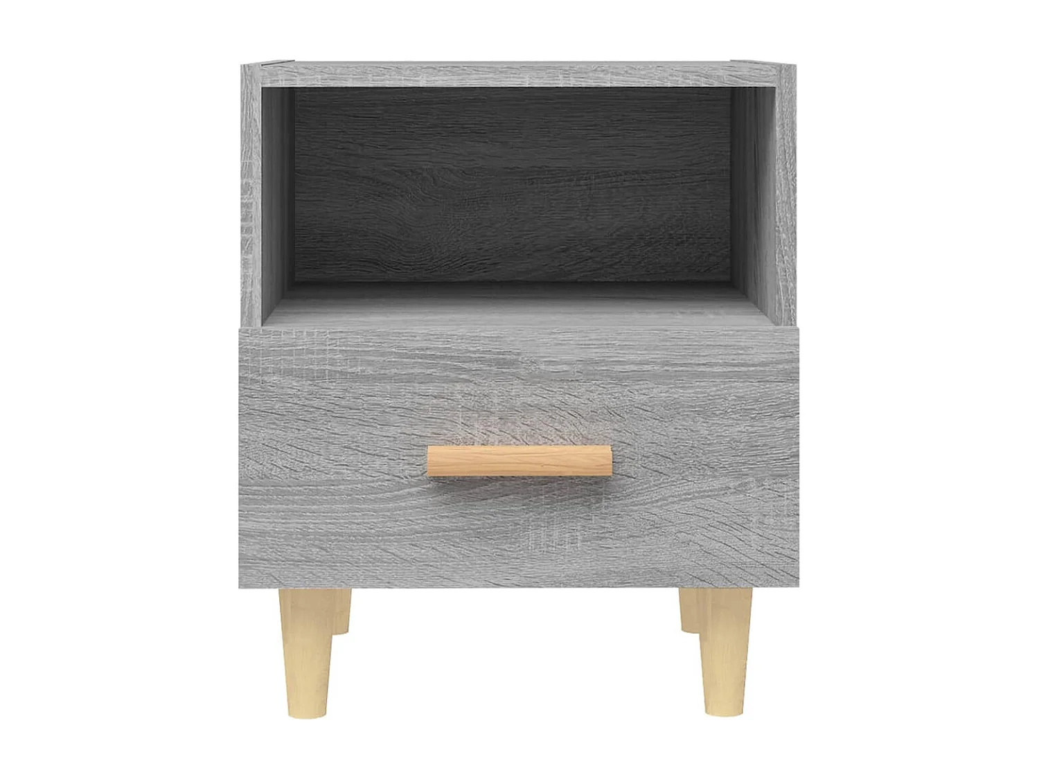 Nachttisch 2er Set-Beistelltisch-Nachttischkommode Grau Sonoma 40x35x47 cm SHL85575