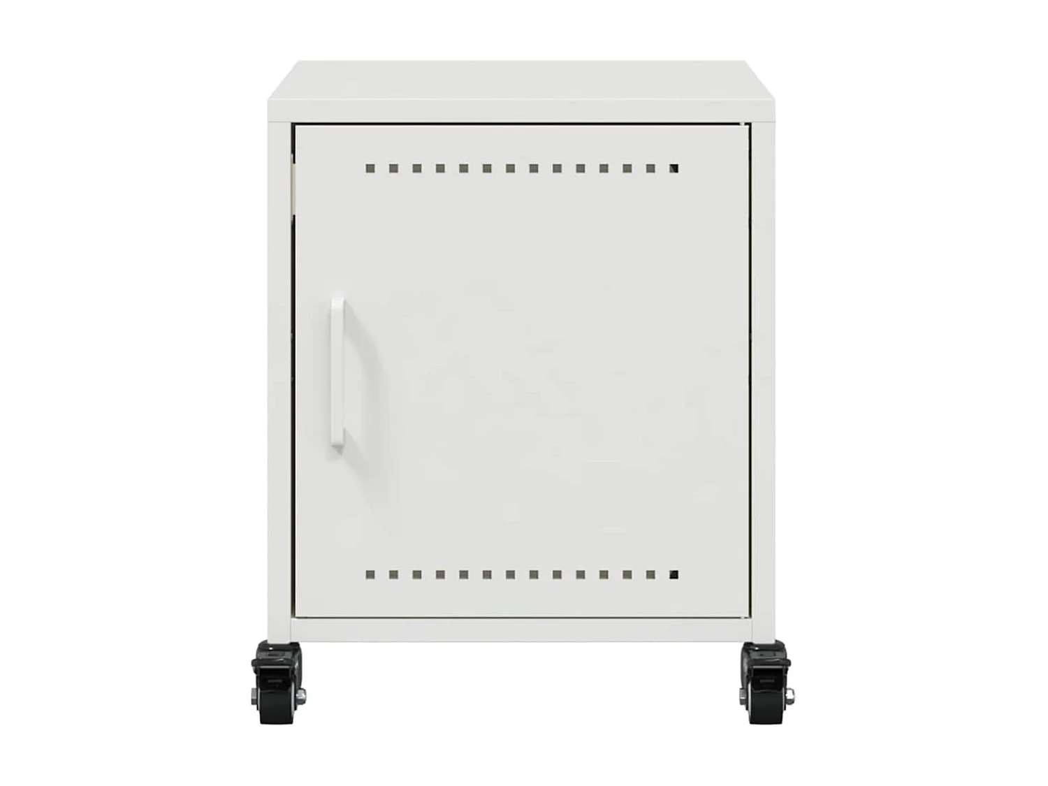 Nachttisch-Beistelltisch-Nachtschrank Weiß 36x39x43,5 cm Stahl SHL70454