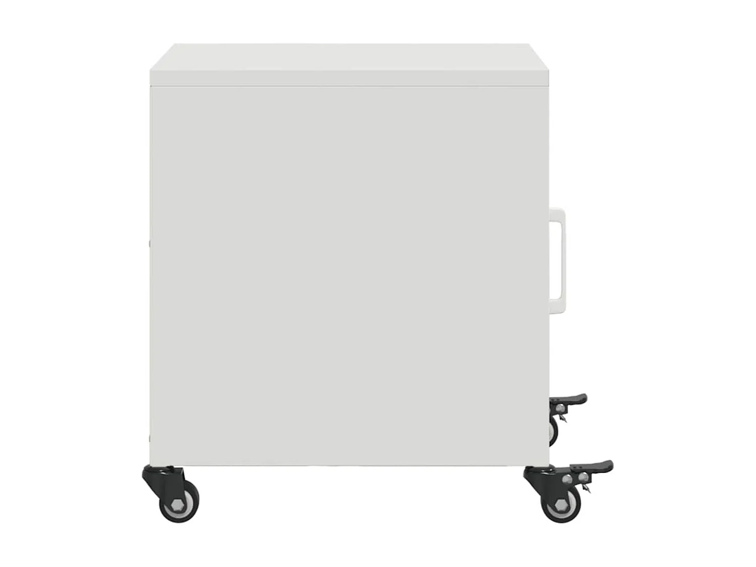 Nachttisch-Beistelltisch-Nachtschrank Weiß 36x39x43,5 cm Stahl SHL70454