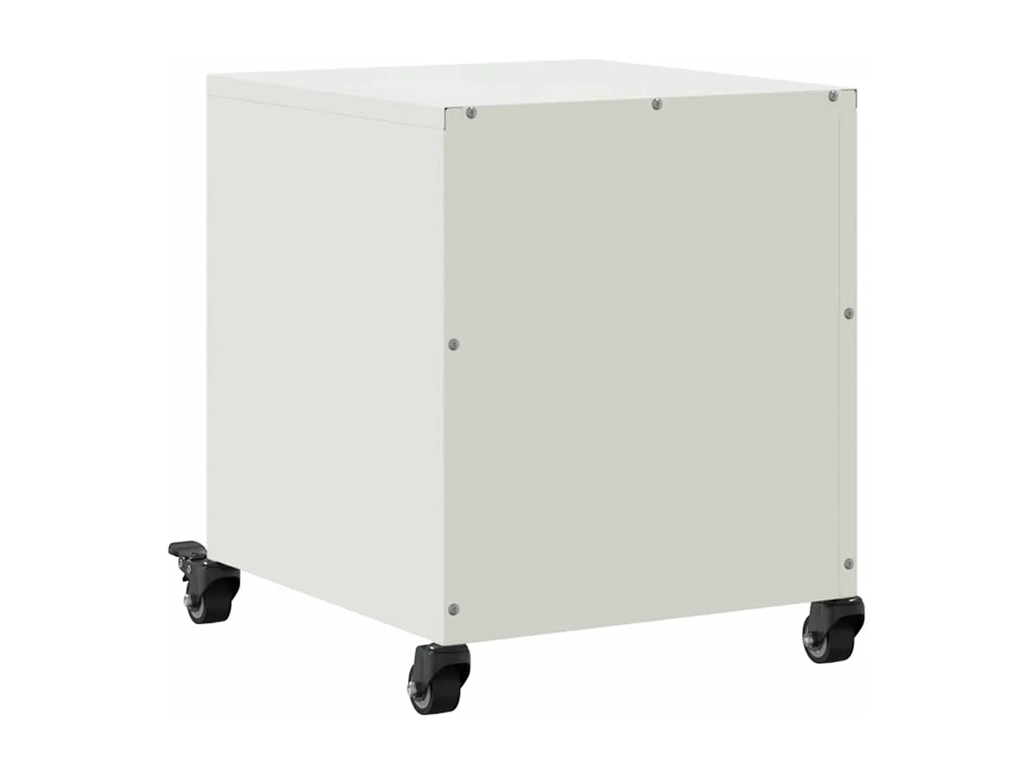 Nachttisch-Beistelltisch-Nachtschrank Weiß 36x39x43,5 cm Stahl SHL70454