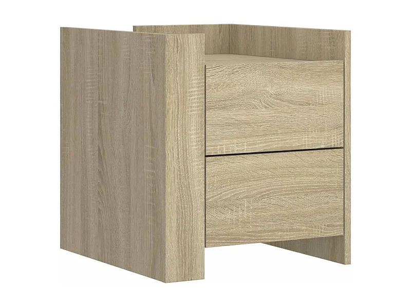 Mesita de noche | Mesilla de noche madera de ingeniería roble Sonoma 45x50x50 cm