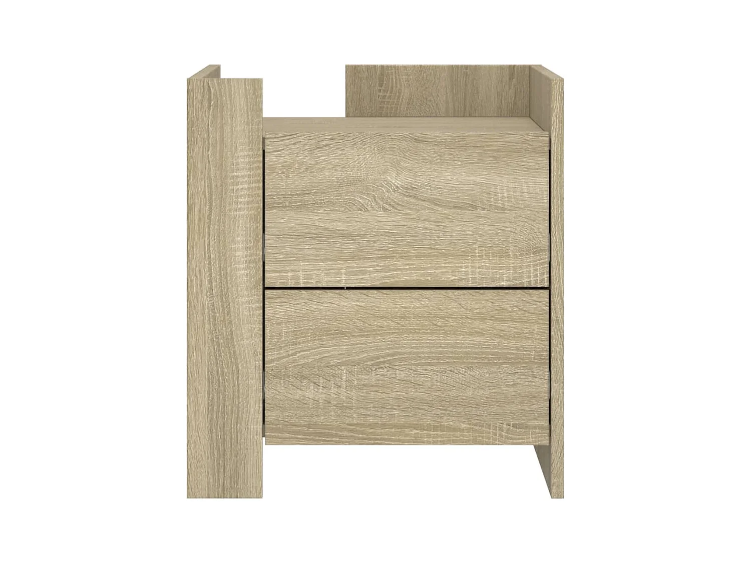 Table de chevet-Table d'appoint Compartiments ouverts chêne sonoma 45x50x50 cm bois d’ingénierie