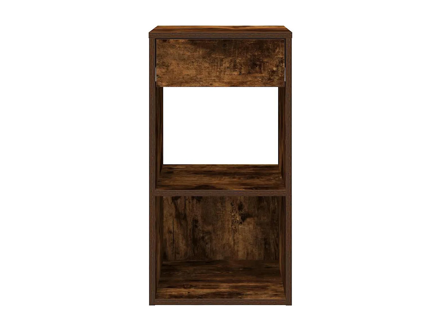 Nachttisch 2er Set-Beistelltisch mit Schublade. Räuchereiche 35x34x66,5 cm SHL20598