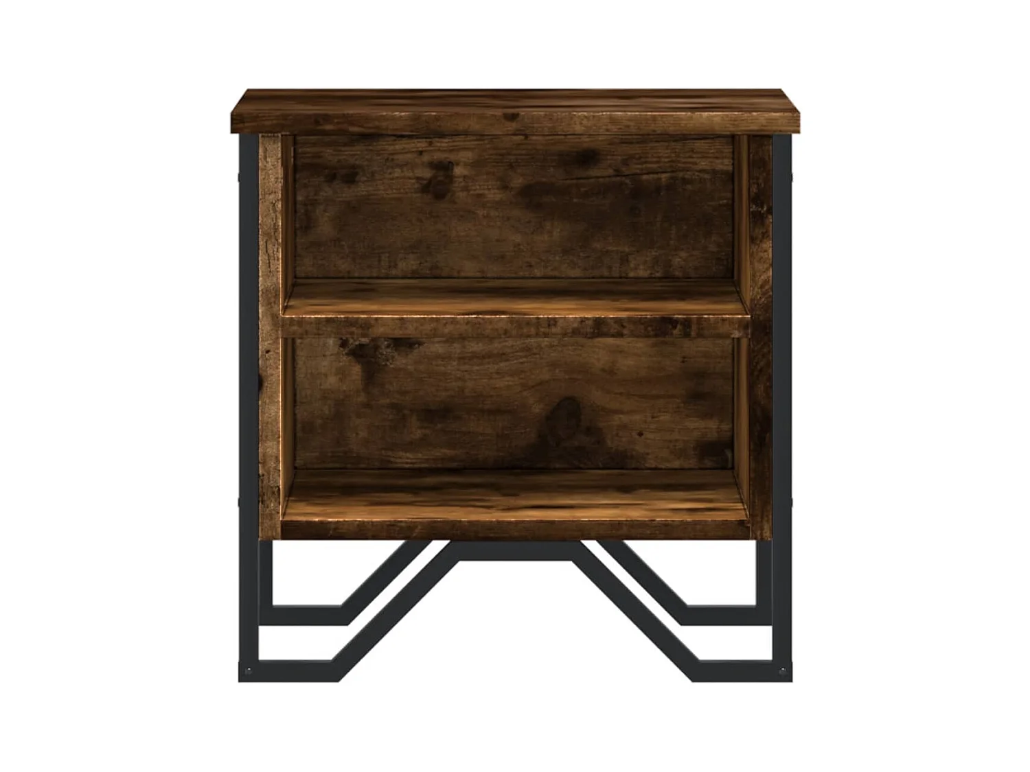 Mesitas de noche | Mesilla de noche 2 uds madera ingeniería roble ahumado 40x30x40 cm