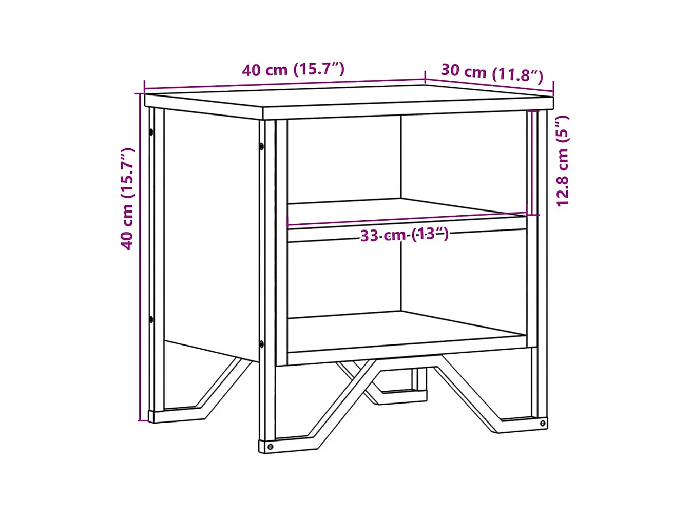 Mesitas de noche | Mesilla de noche 2 uds madera ingeniería roble ahumado 40x30x40 cm