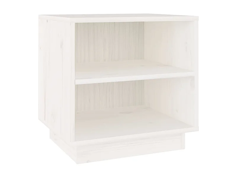 Mesita de noche | Mesilla de noche de madera maciza de pino blanco 40x34x40 cm